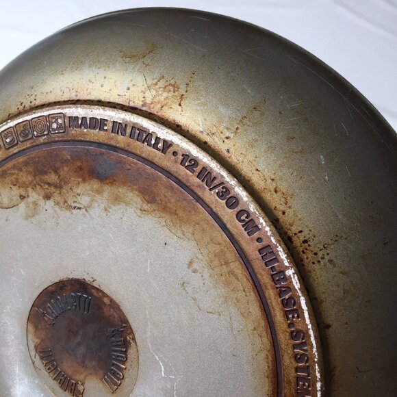 Bialetti Skillet Frying Pan Non Stick Stovetop Cooking Vintage Made in Italy 12" - Picture 10 of 12